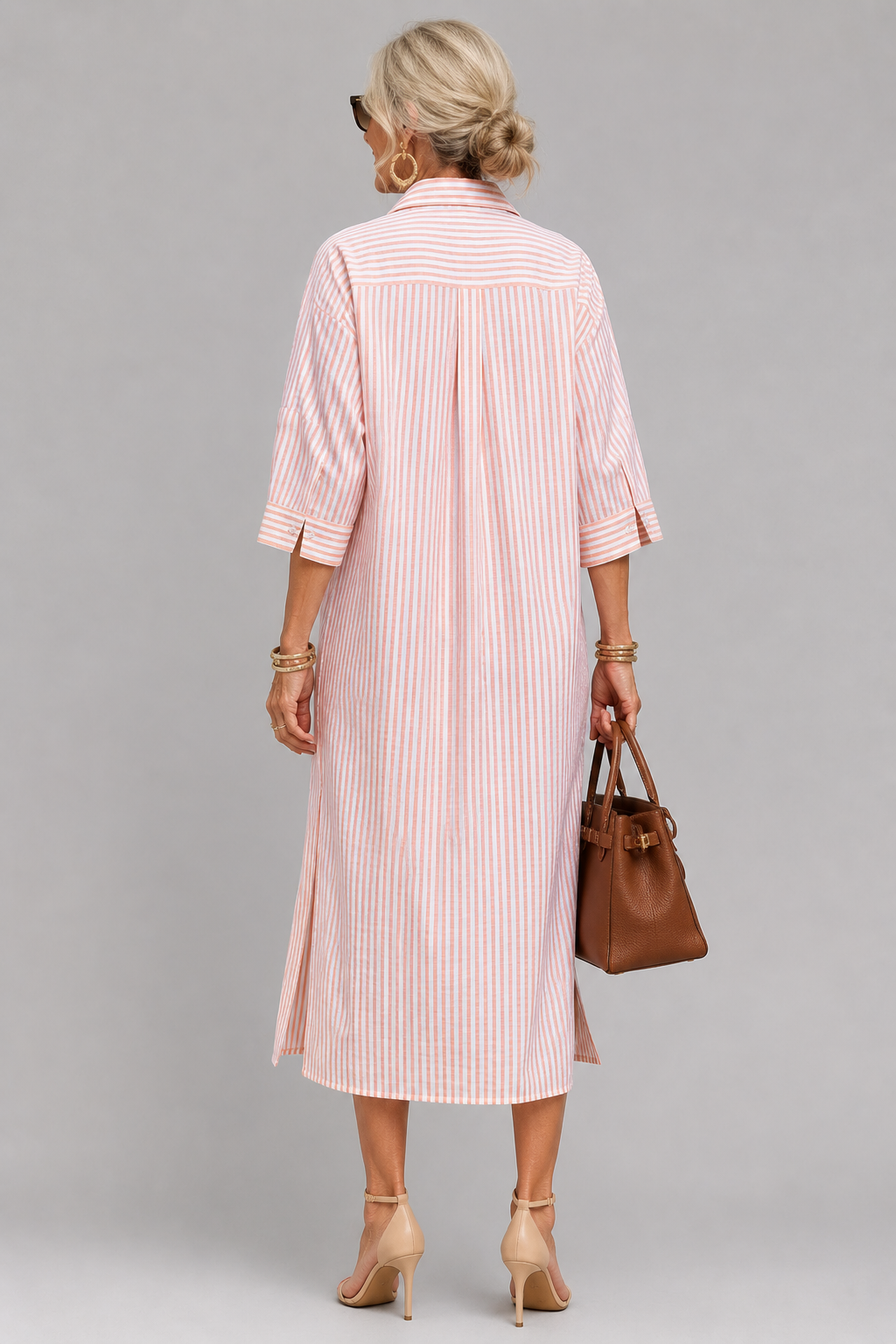 Rosabella - Crease-Resistant Belted Midi Dress