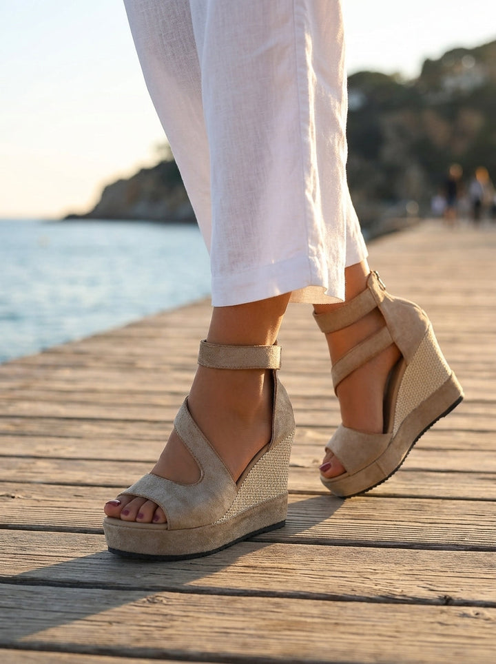 Clarisse - Cushioned Wedge Sandals