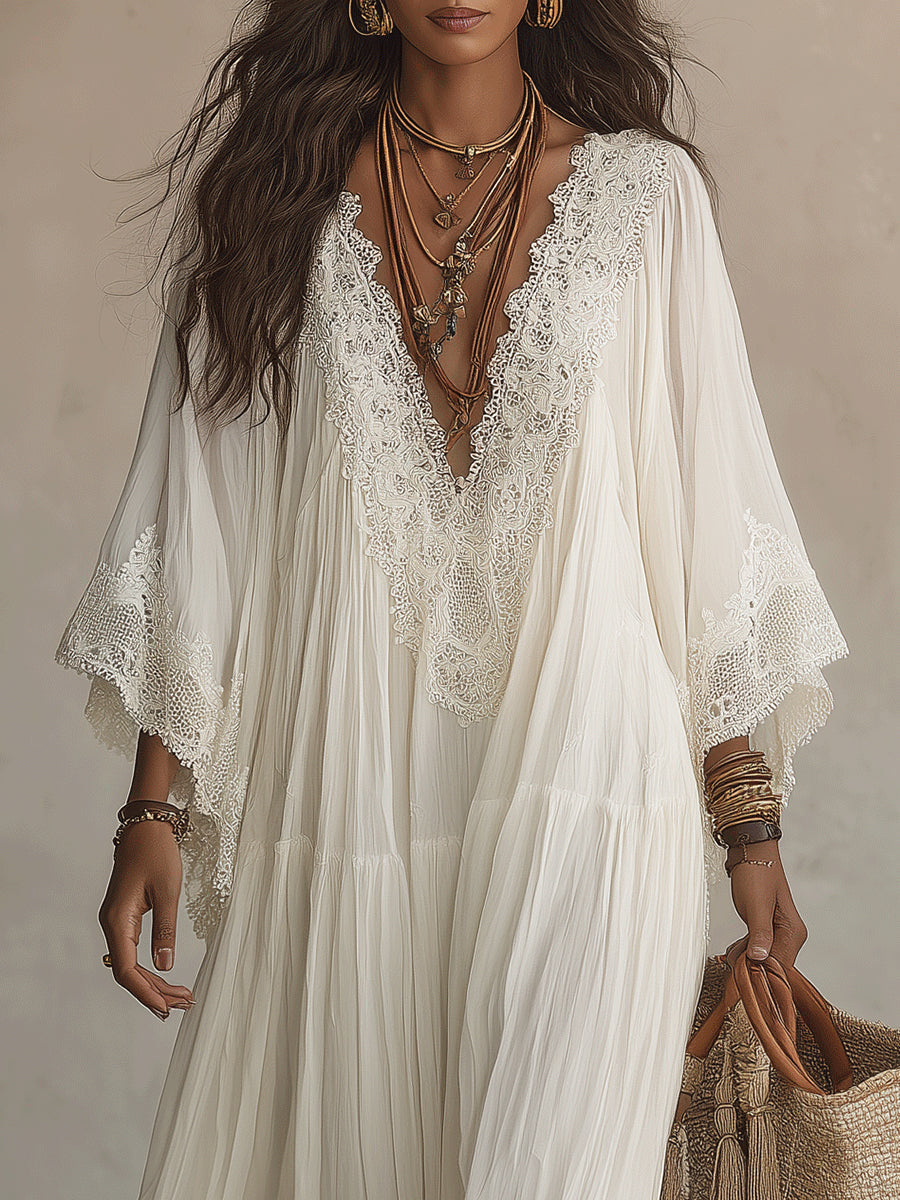 Elenisse - Ethereal Pleated Maxi Dress